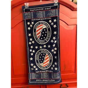 2009 U.S. Senior Open Crooked Stick Golf Course Towel 35 x 16 Flag Golfing EUC